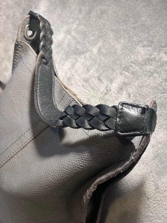 Lucky Brand Francoise Pebbled Leather Woven Strap Shoulder Bag - Picture 6 of 12